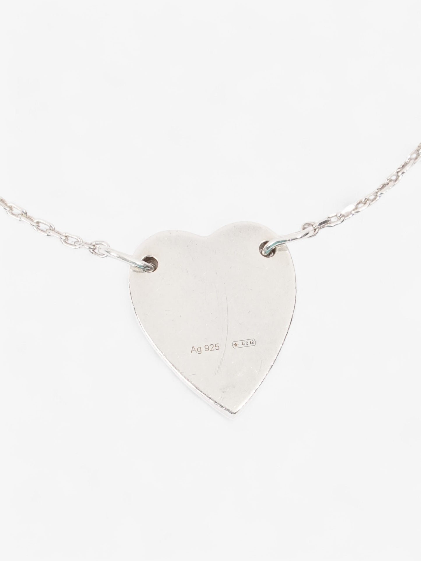 Gucci Trademark Heart Bracelet Silver Silver Sterling 18