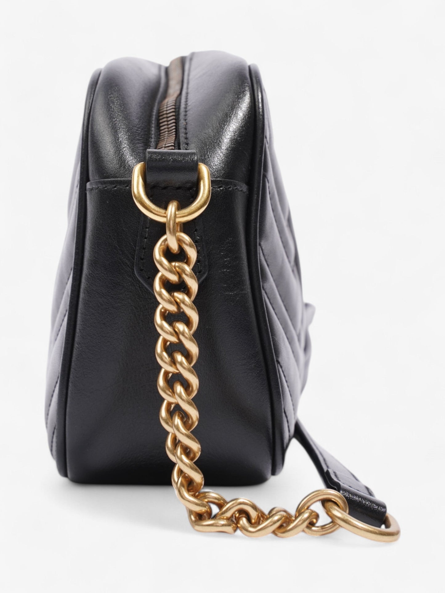 Gucci GG Marmont Black Matelasse Leather Small