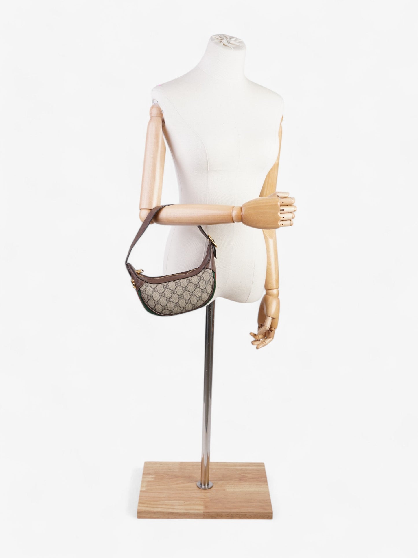 Gucci Ophidia GG Supreme / Brown / Green Canvas Mini