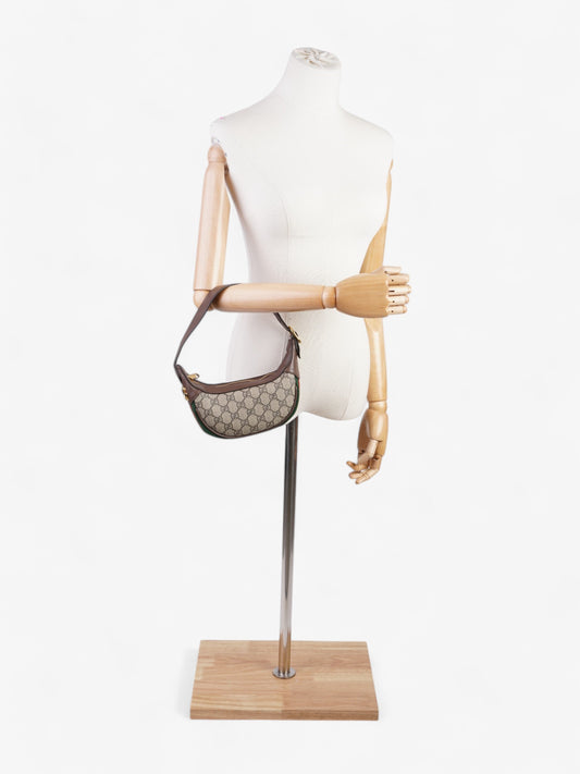 Gucci Ophidia GG Supreme / Brown / Green Canvas Mini