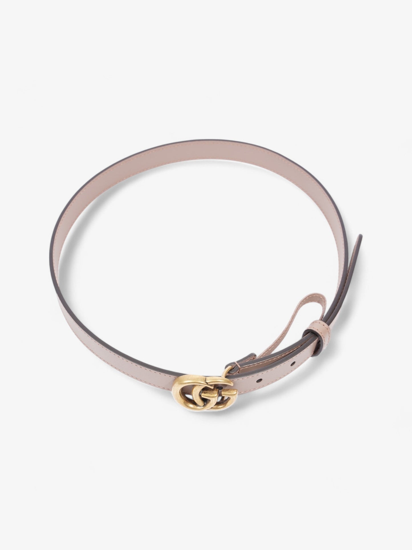 Gucci GG Marmont Thin Belt Dusty Pink / Gold Leather 70cm / 28"