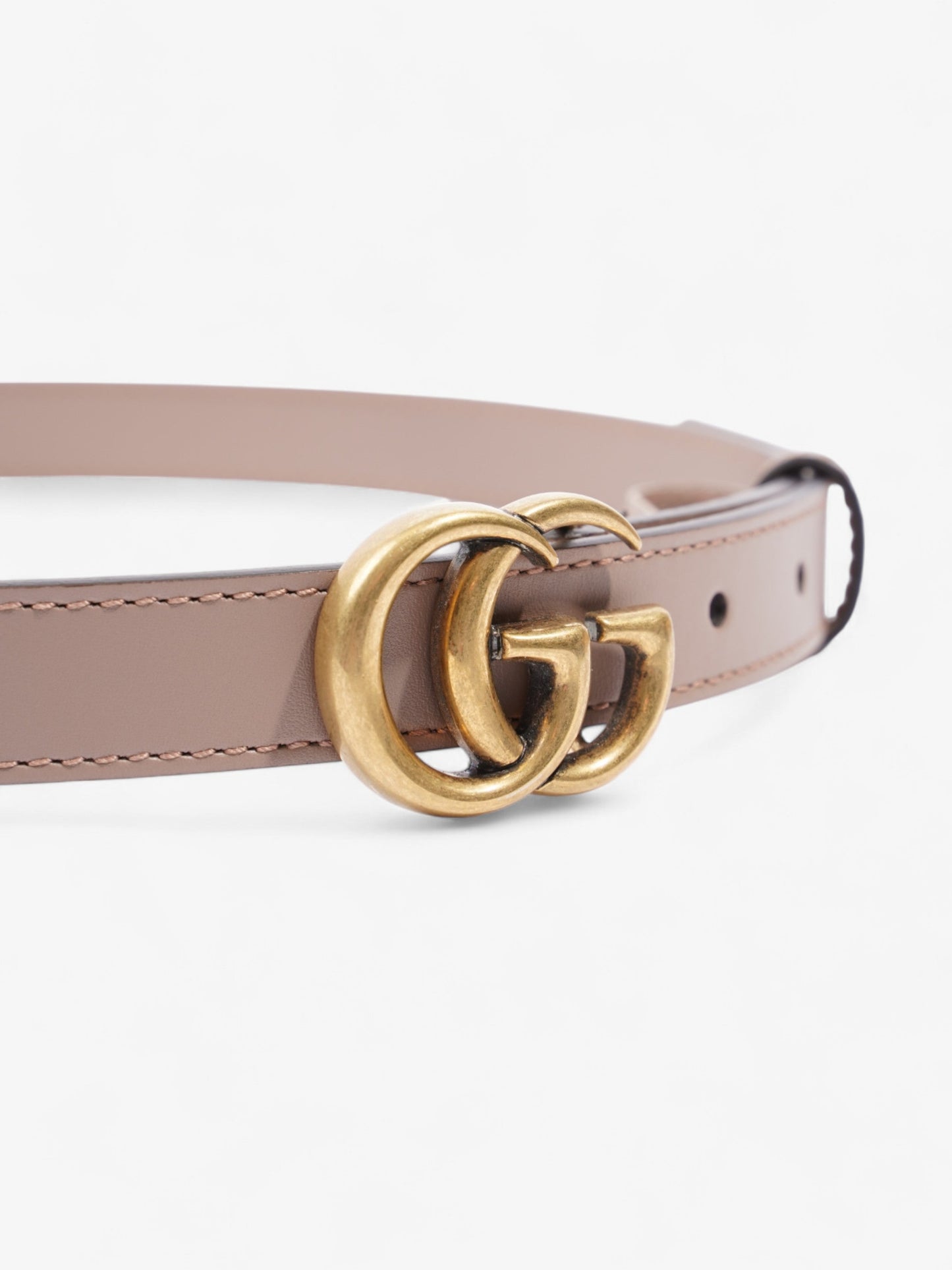 Gucci GG Marmont Thin Belt Dusty Pink / Gold Leather 70cm / 28"