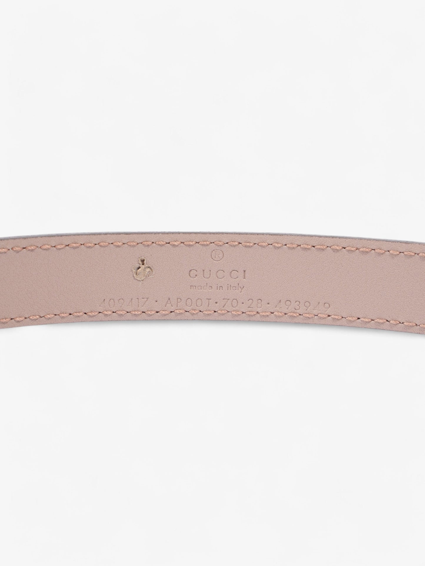 Gucci GG Marmont Thin Belt Dusty Pink / Gold Leather 70cm / 28"