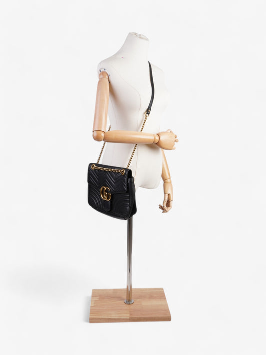 Gucci GG Marmont Black Matelasse Leather Medium
