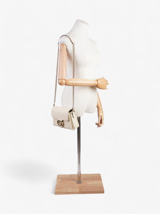 Gucci Interlocking G Dollar Bag Ivory Calfskin Leather Small