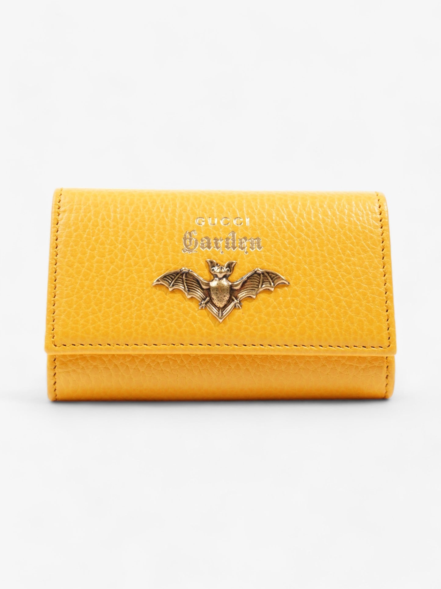 Gucci Garden Key Case with Bat Mustard Leather