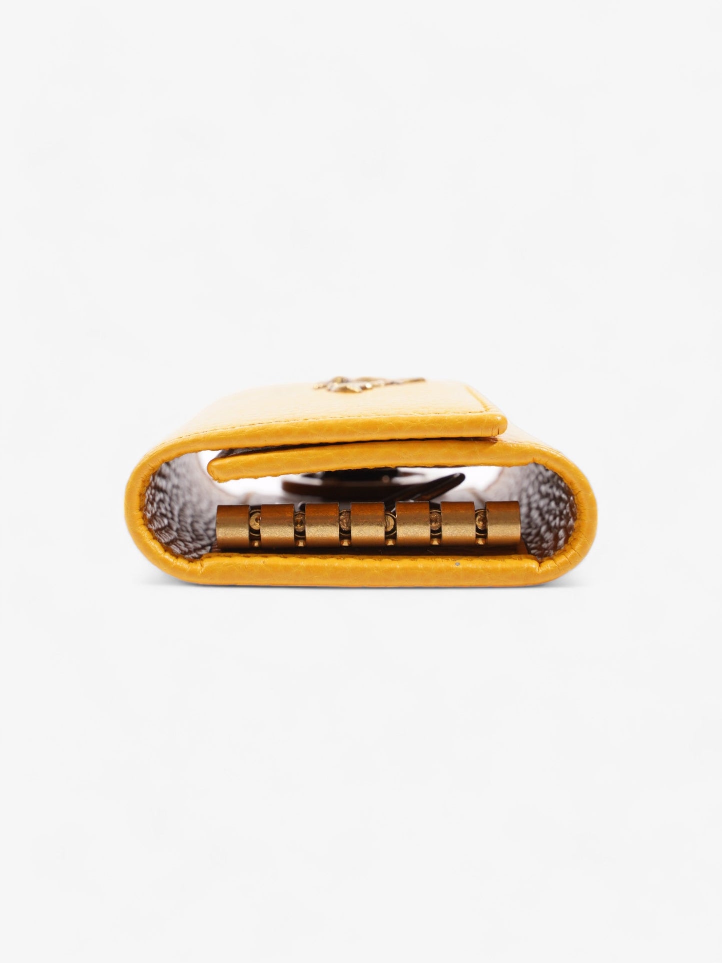 Gucci Garden Key Case with Bat Mustard Leather