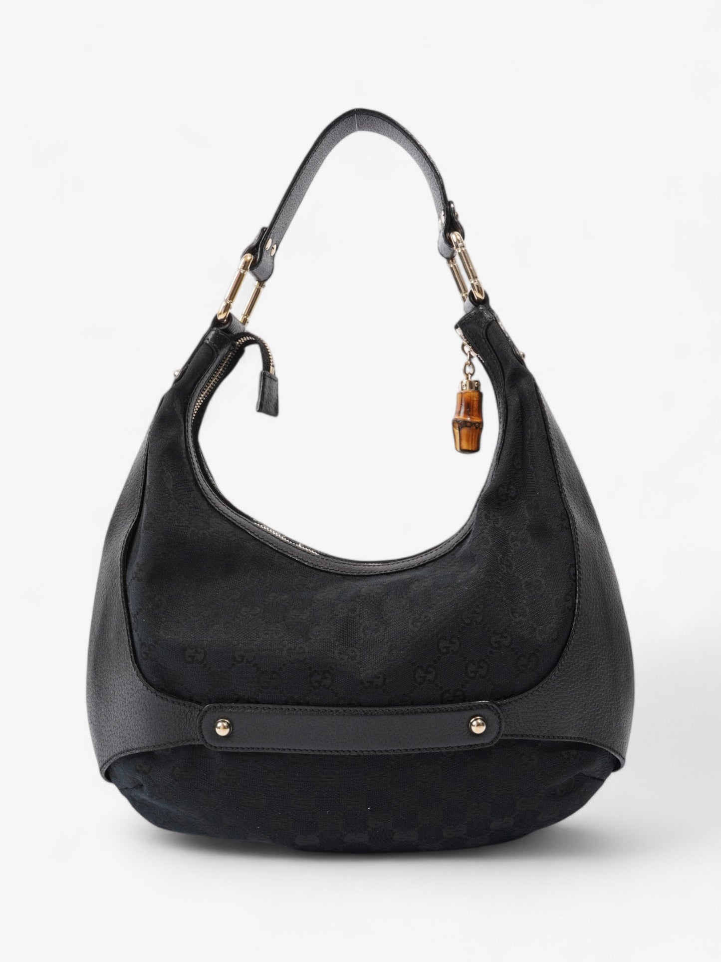 Gucci Amalfi Horsebit Hobo GG Supreme / Black / Brown Canvas