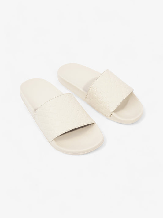 Gucci Microguccissima Slide Ivory Rubber EU 37 UK 4