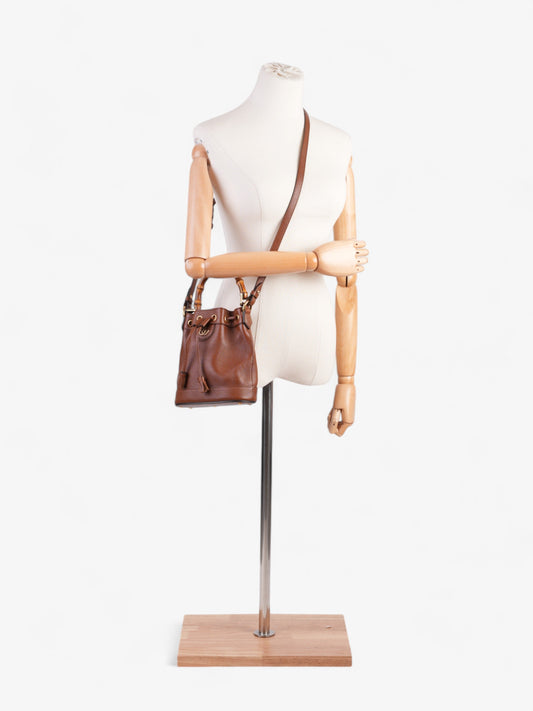 Gucci Diana Bucket Bag Brown Leather Mini
