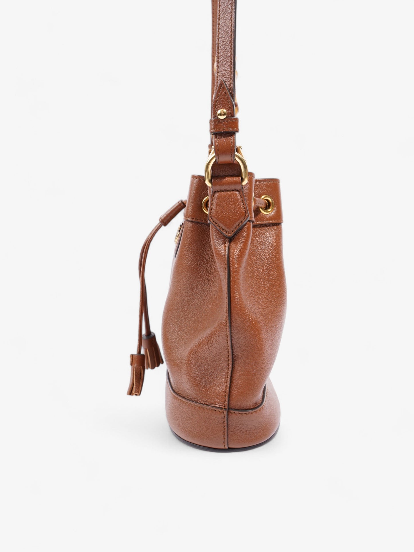 Gucci Diana Bucket Bag Brown Leather Mini