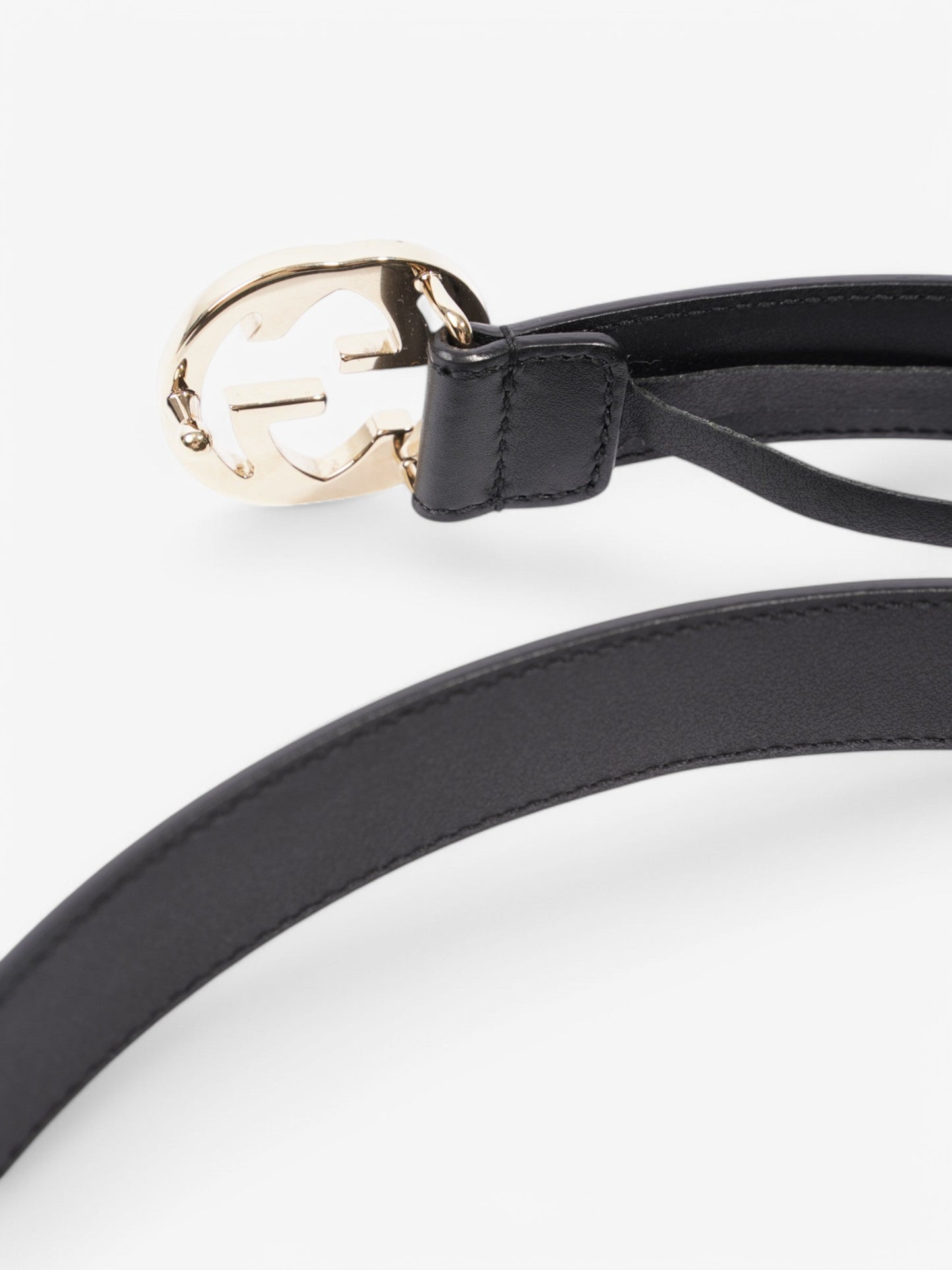 Gucci Interlocking G Belt Black / Gold Leather 95cm / 38"