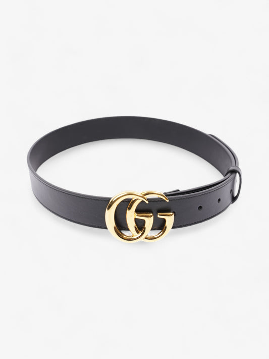 Gucci GG Marmont Belt Black / Gold Leather 80cm / 32"