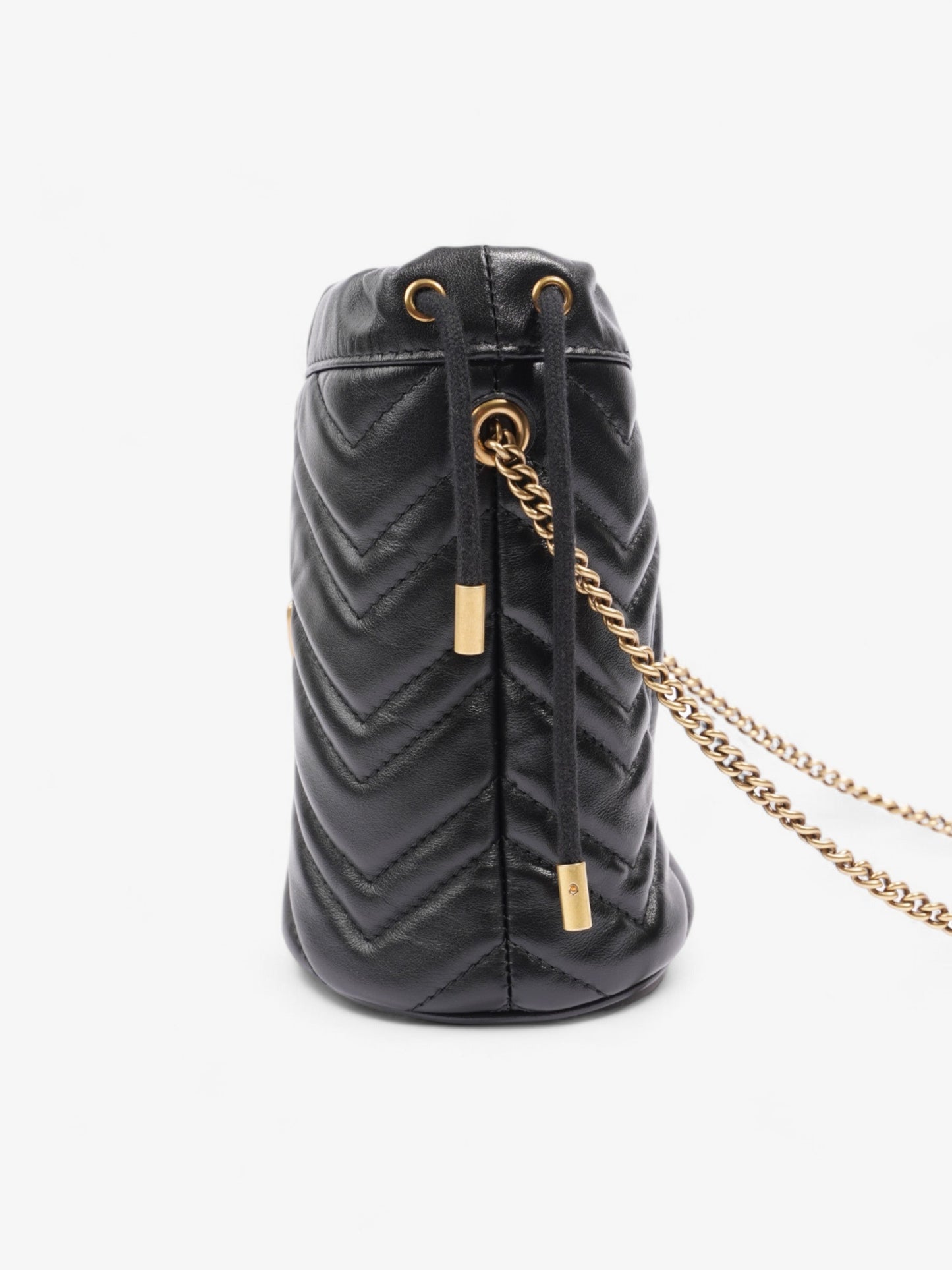 Gucci GG Marmont Bucket Bag Black Matelasse Leather