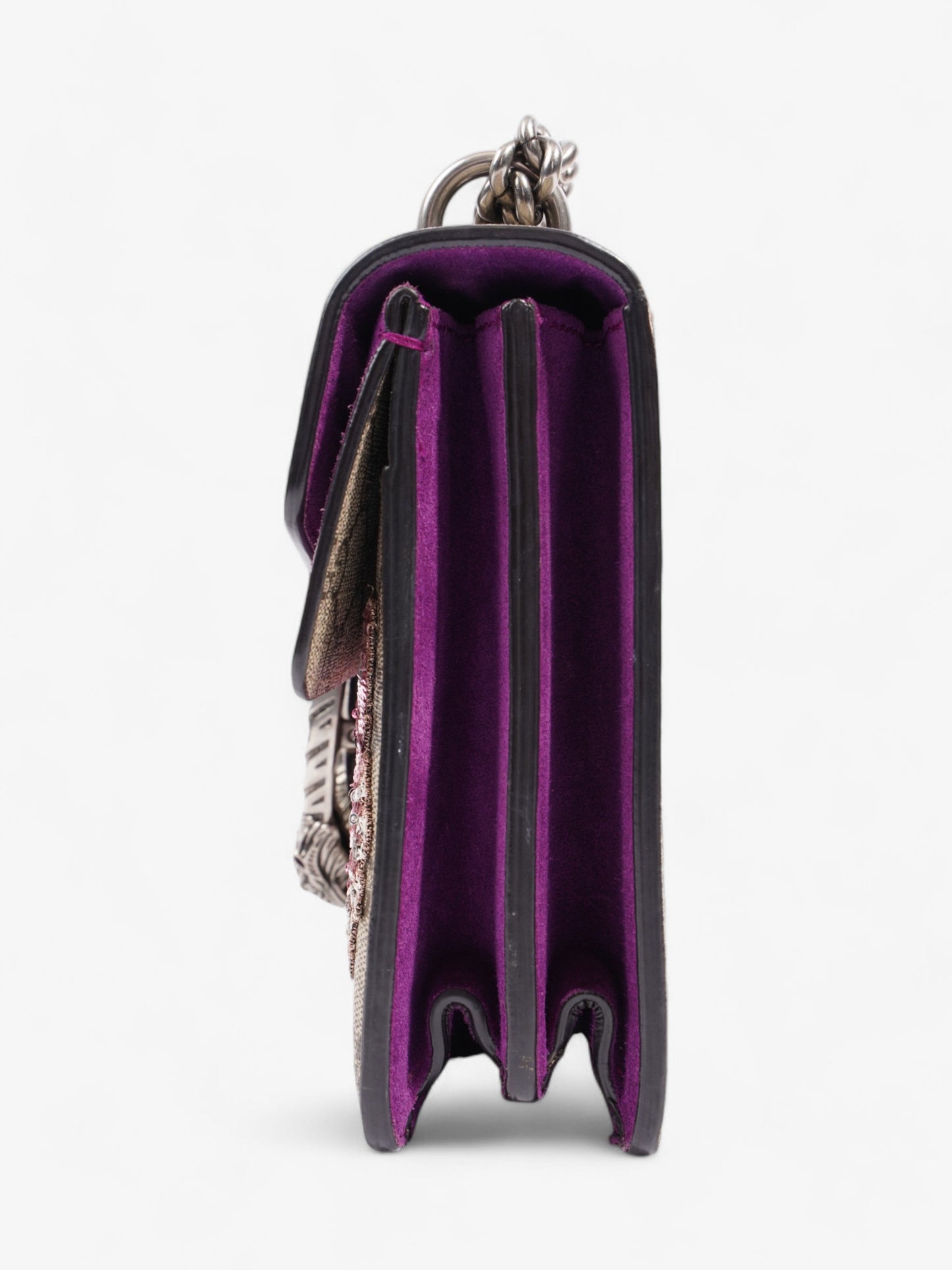 Gucci Embroidered Dionysus GG Supreme / Purple / Red Canvas Small