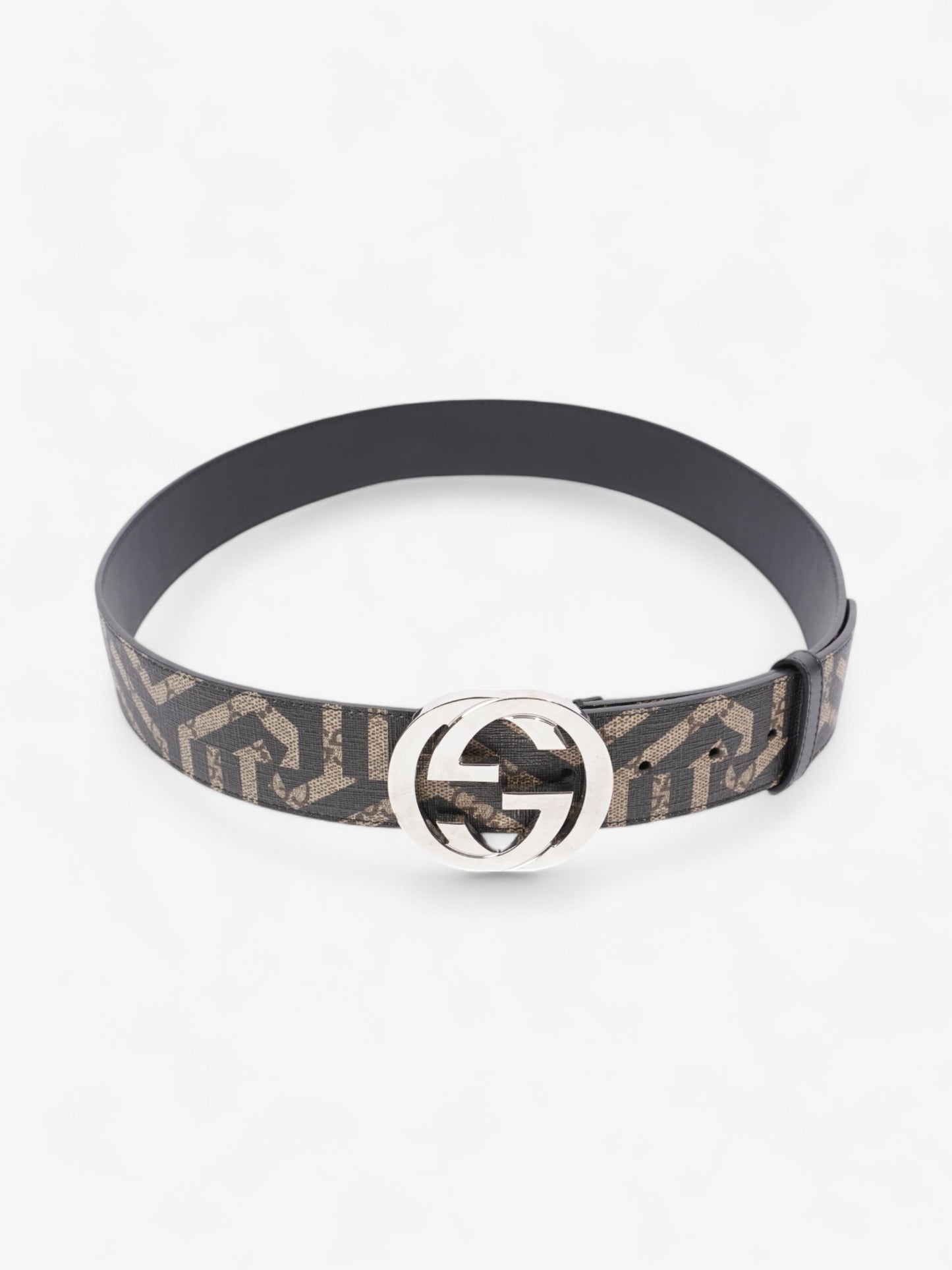 Gucci Interlocking G Wide Belt GG Supreme / Black Canvas 100cm / 40"