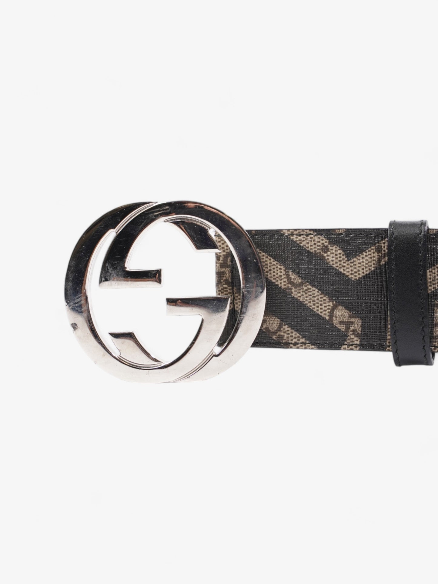 Gucci Interlocking G Wide Belt GG Supreme / Black Canvas 100cm / 40"