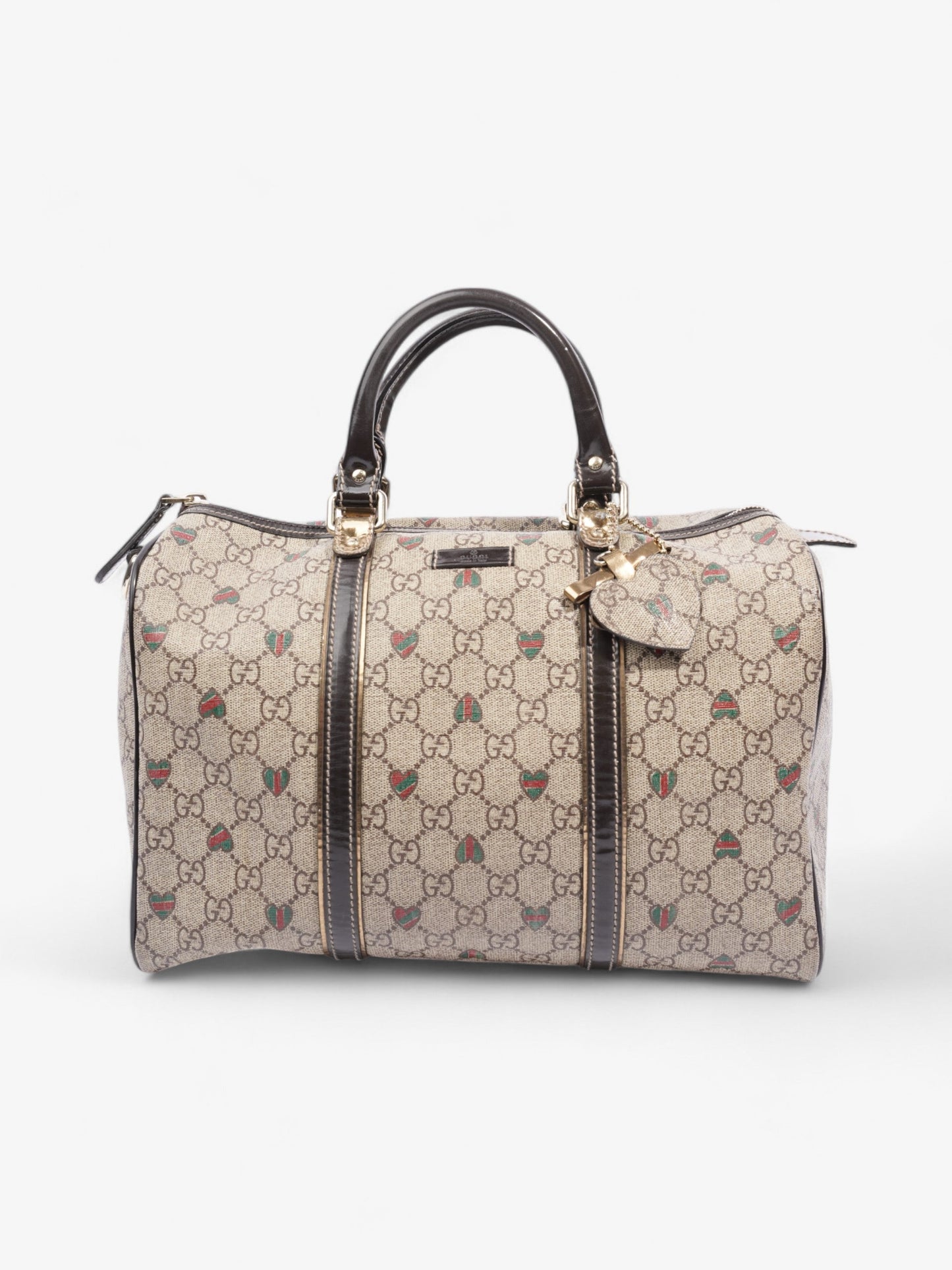 Gucci Boston Bag GG Supreme / Red / Green Coated Canvas