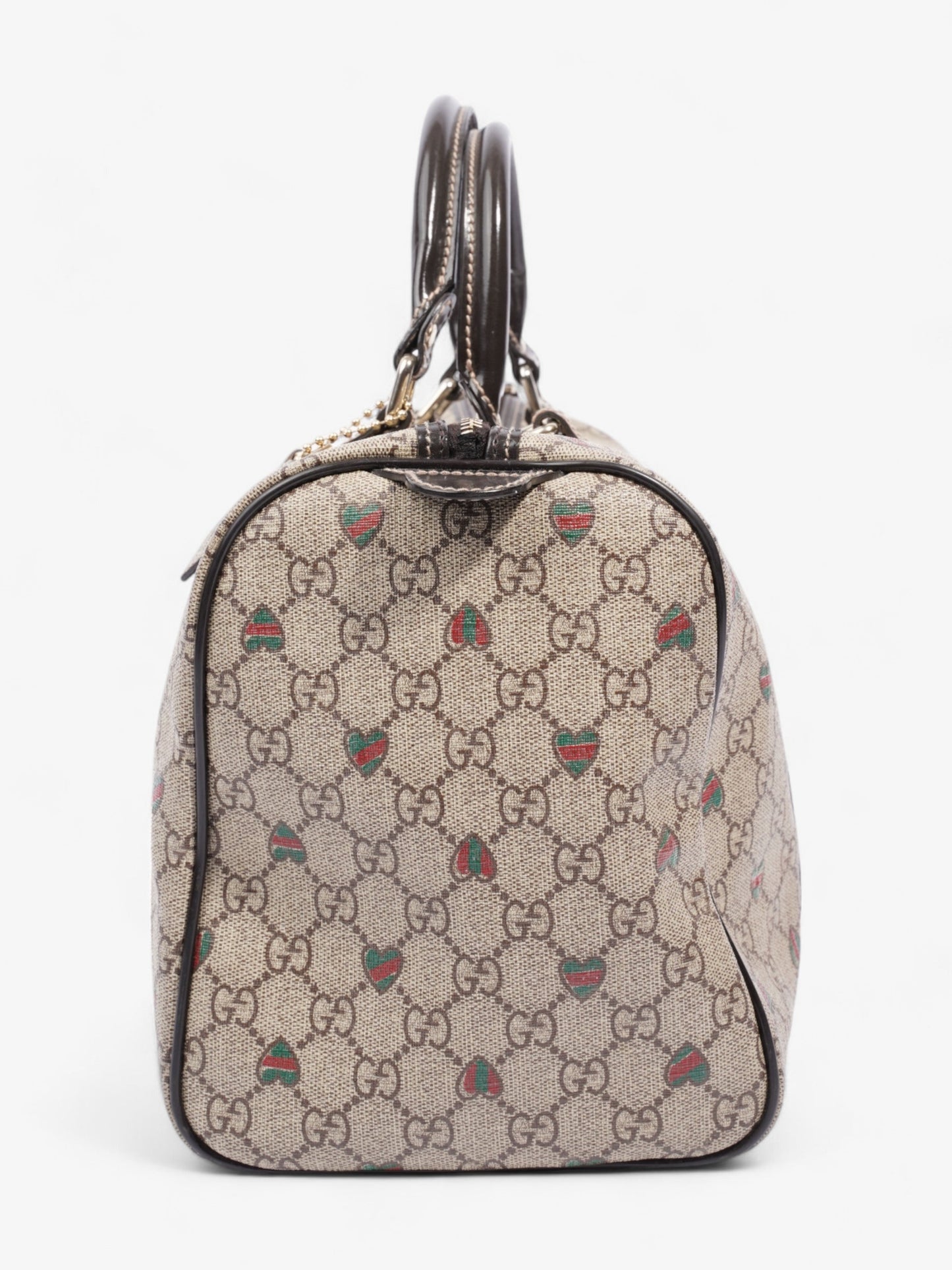 Gucci Boston Bag GG Supreme / Red / Green Coated Canvas