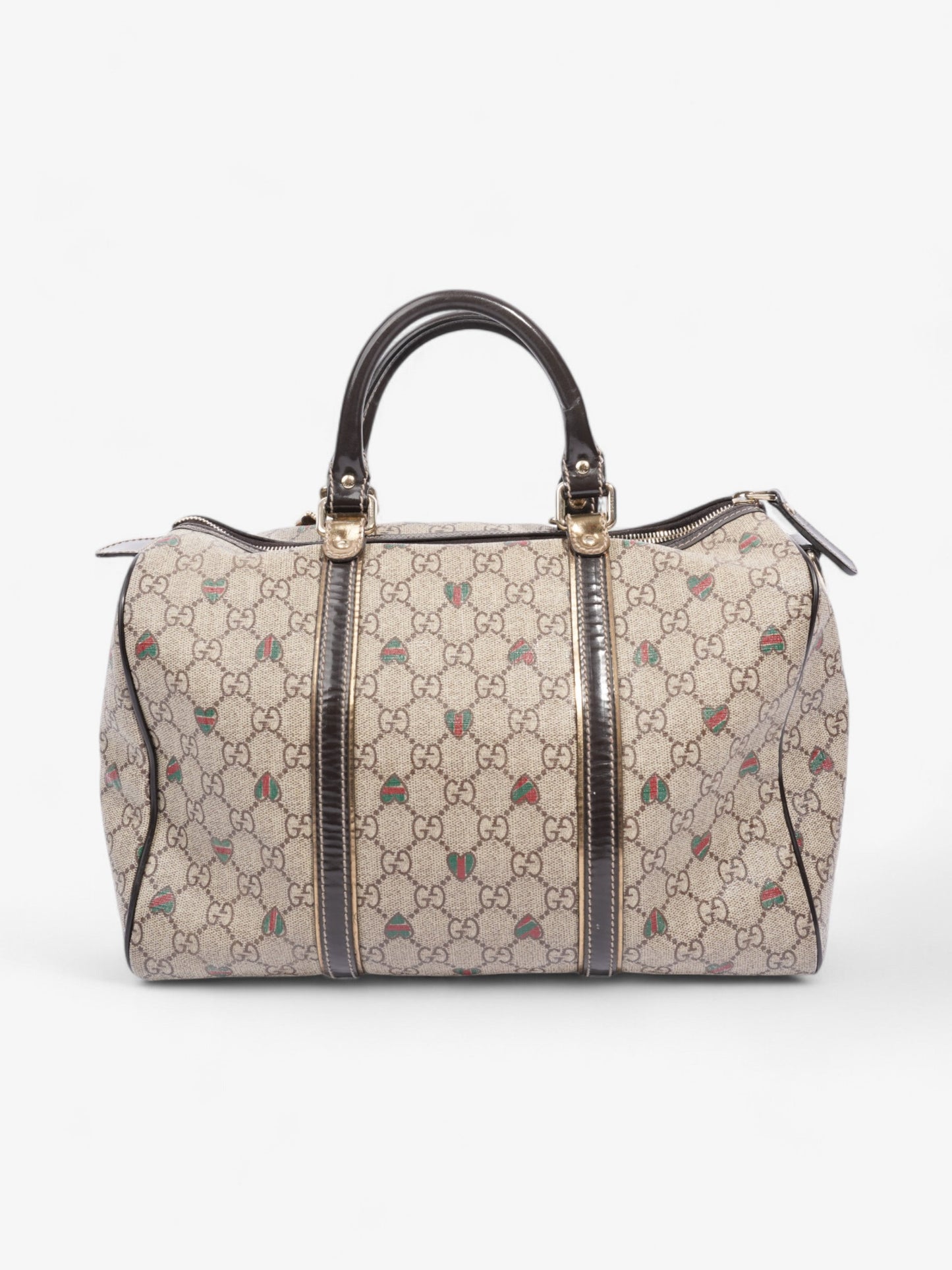 Gucci Boston Bag GG Supreme / Red / Green Coated Canvas