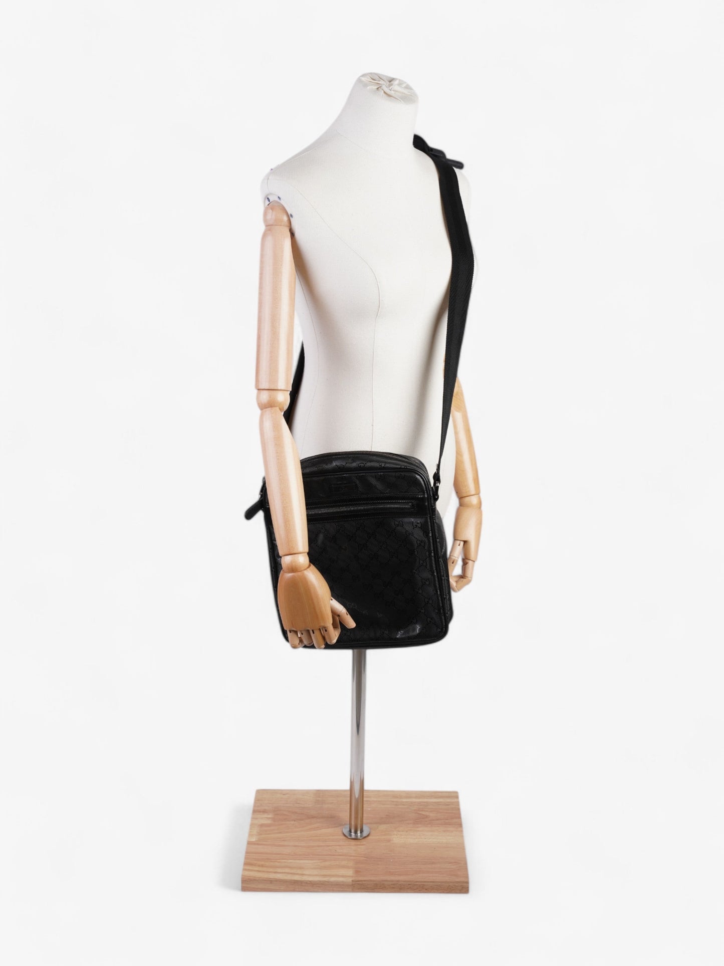 Gucci GG Imprime Messenger Black Coated Canvas