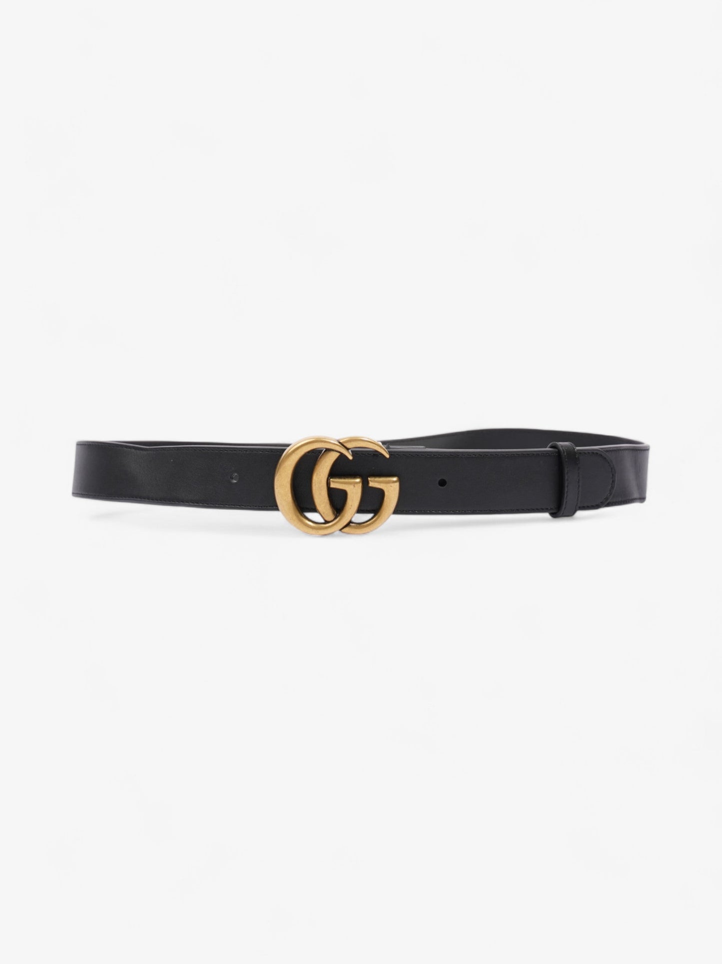 Gucci GG Marmont Belt Black / Gold Leather 85cm / 34"