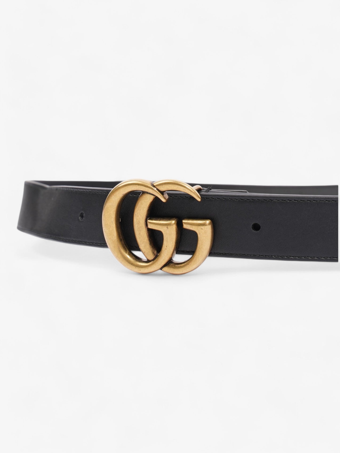 Gucci GG Marmont Belt Black / Gold Leather 85cm / 34"