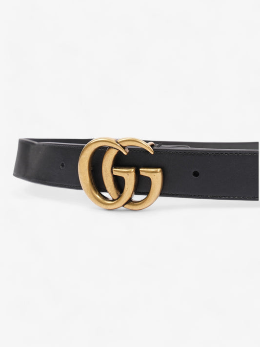 Gucci GG Marmont Belt Black / Gold Leather 85cm / 34"