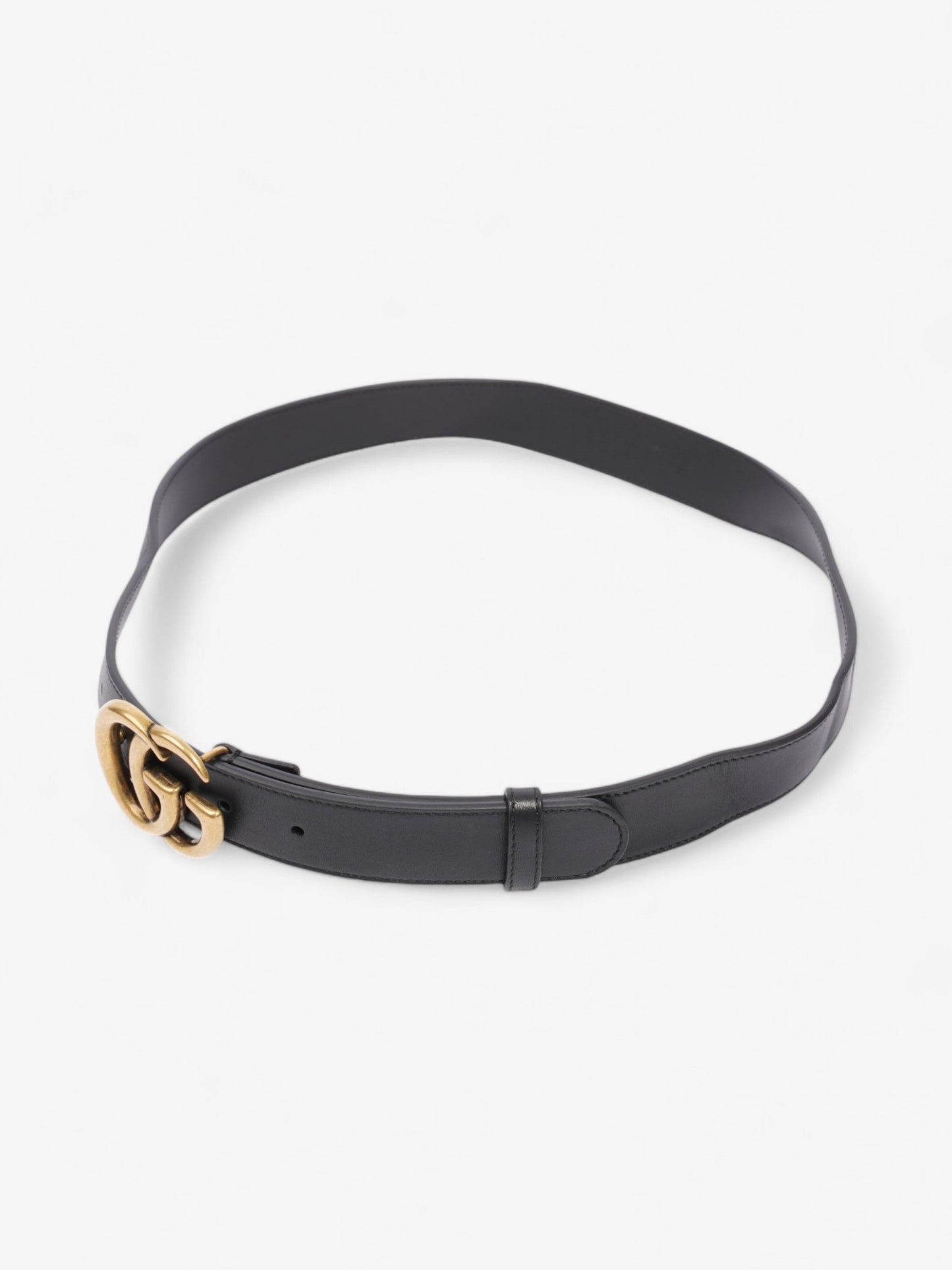 Gucci GG Marmont Belt Black / Gold Leather 85cm / 34"