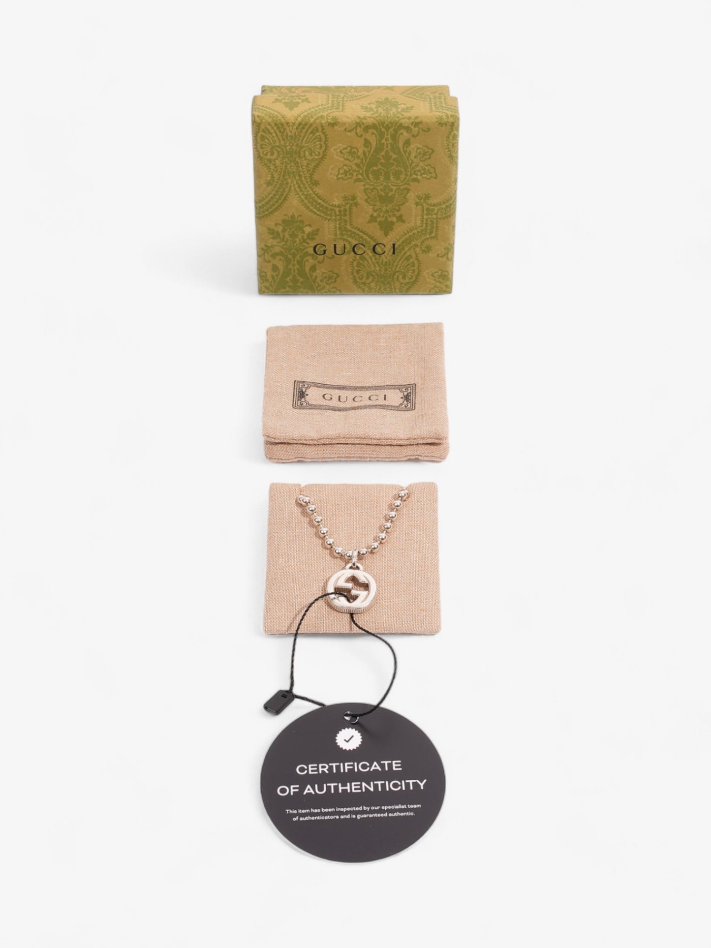 Gucci Interlocking G Bracelet Silver Silver Sterling 17