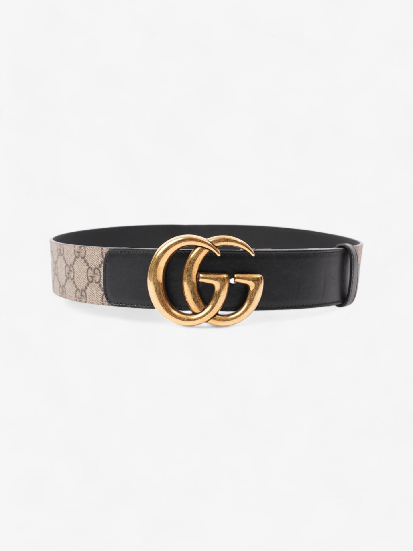 Gucci Double G Belt Beige And Ebony GG Supreme Coated Canvas 80cm 32"
