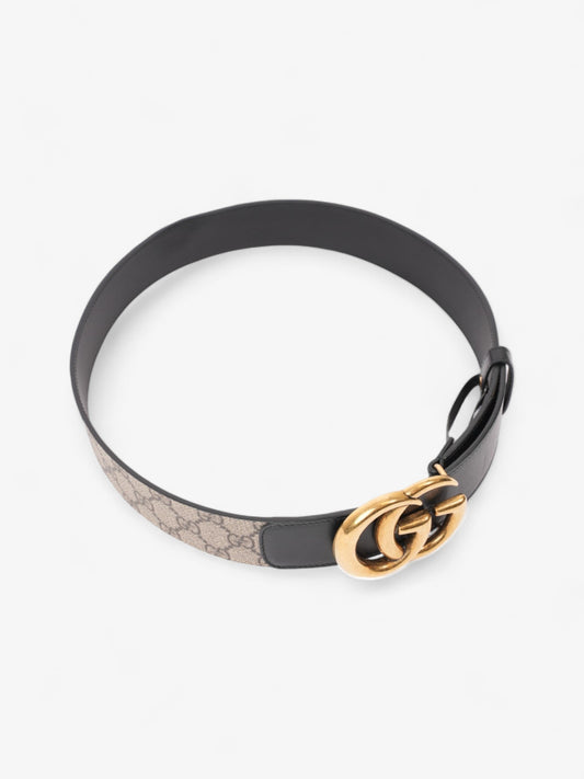 Gucci Double G Belt Beige And Ebony GG Supreme Coated Canvas 80cm 32"