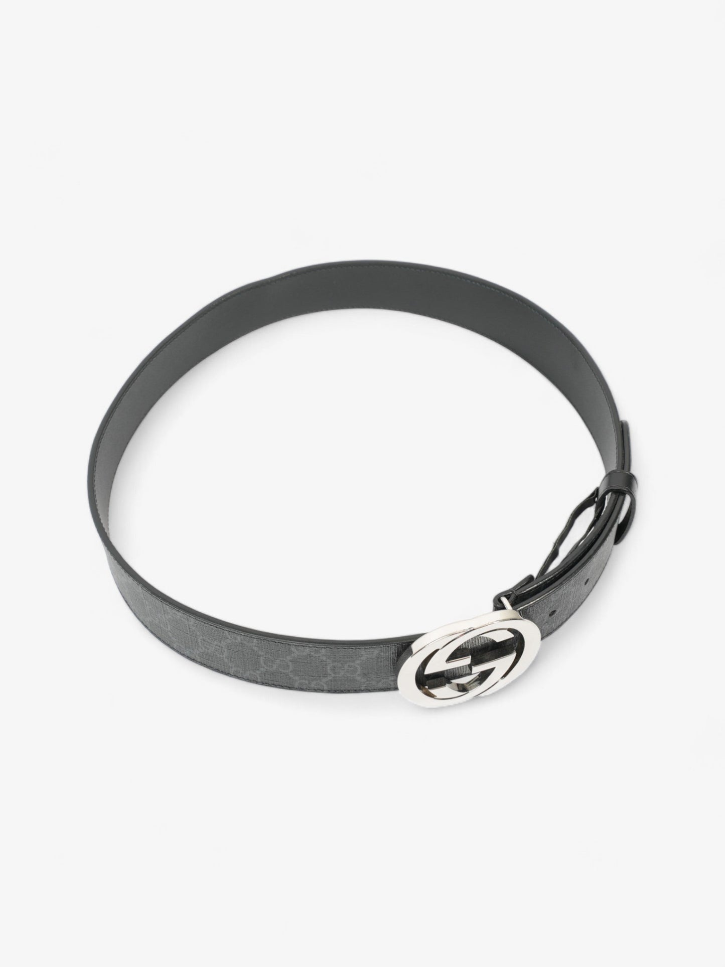 Gucci Interlocking G Belt Black GG Supreme Coated Canvas 85cm 34"