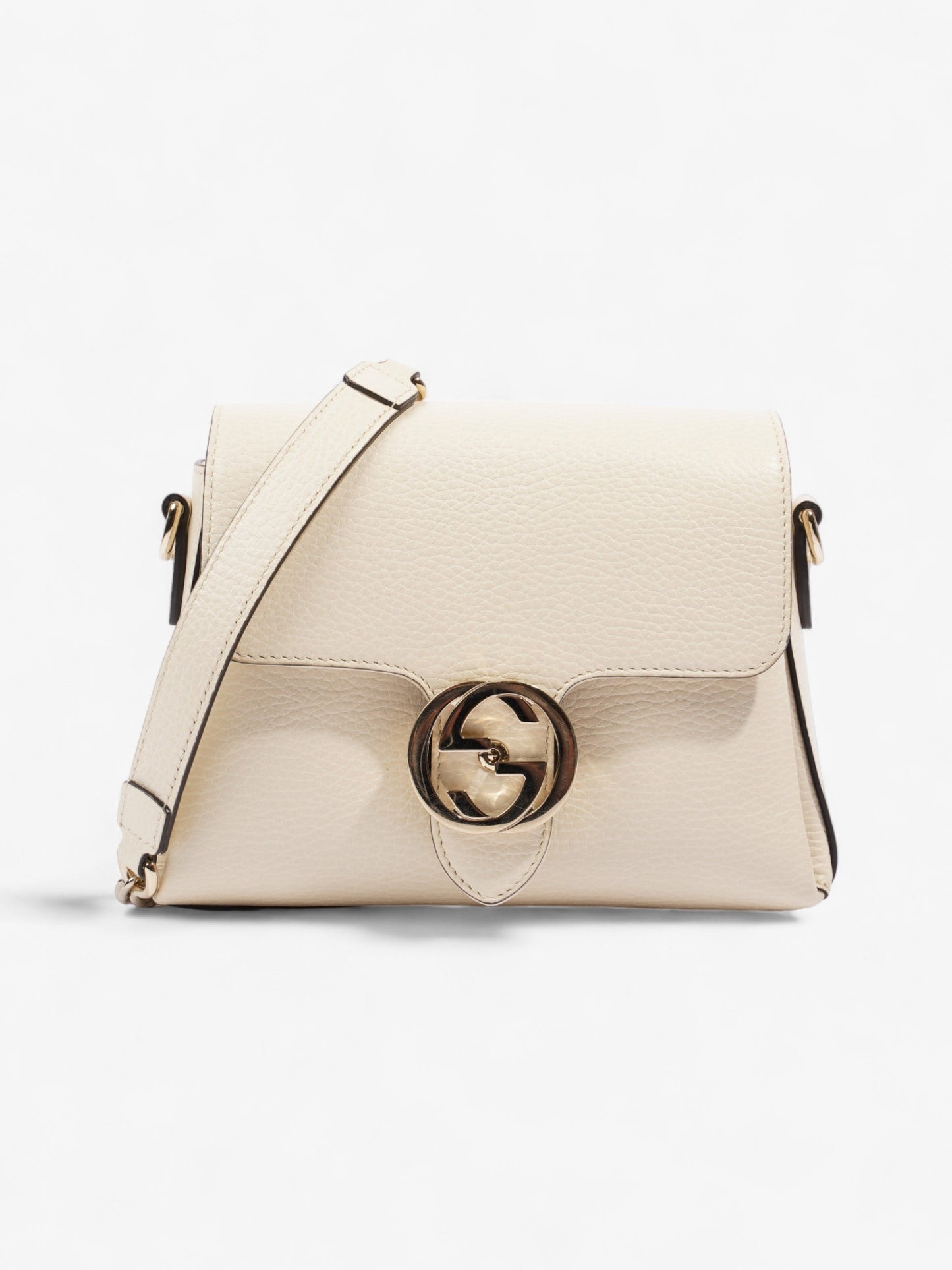 Gucci Interlocking G Dollar Bag White Leather