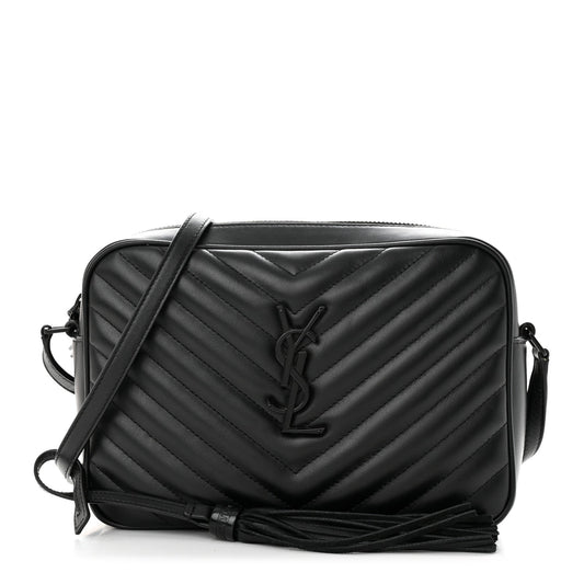 SAINT LAURENT LOU QUILTED CALFSKIN YSL CAMERA CROSSBODY BAG