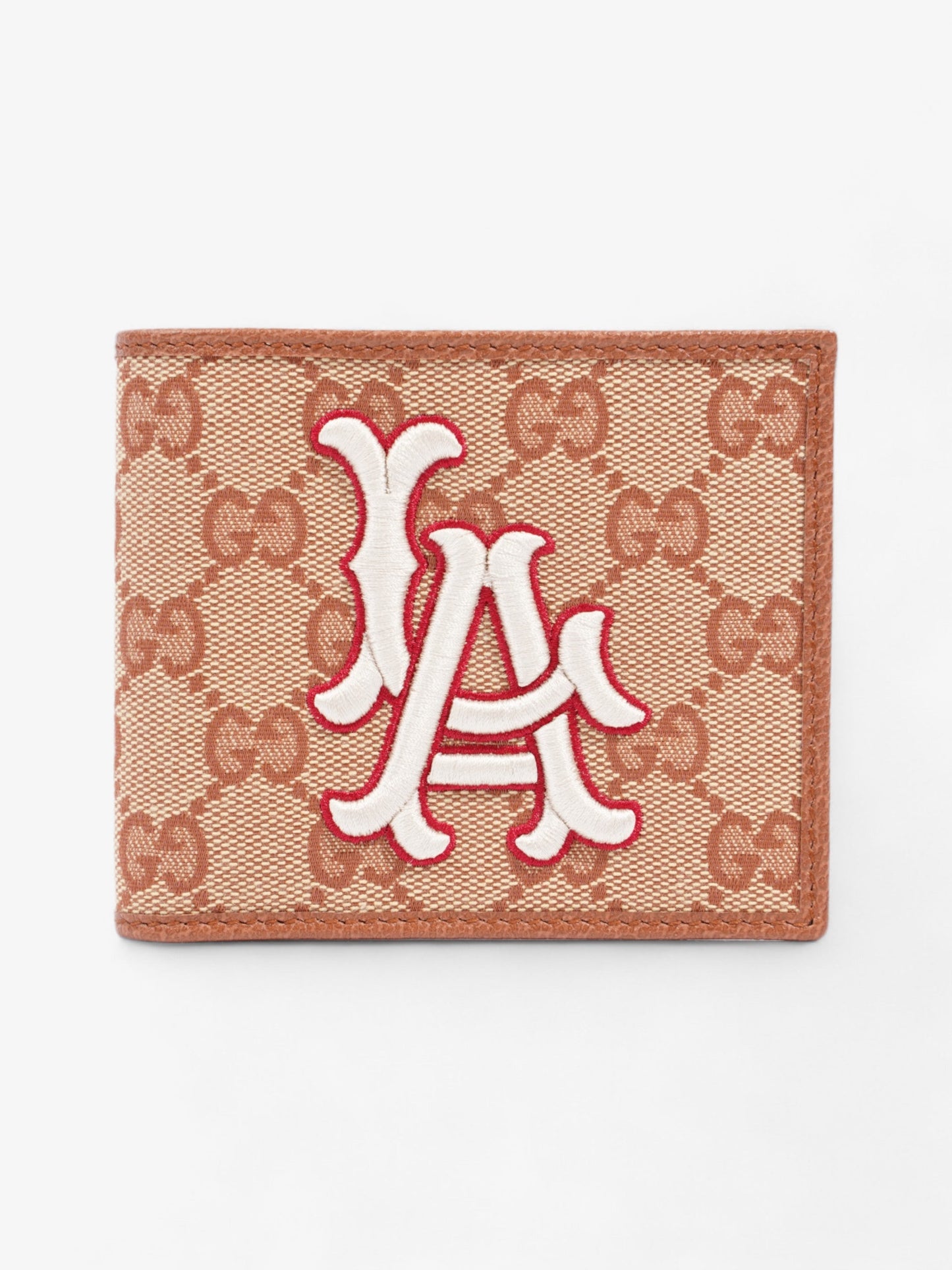 Gucci LA Dodgers Bi-Fold Wallet Beige / Brown Canvas
