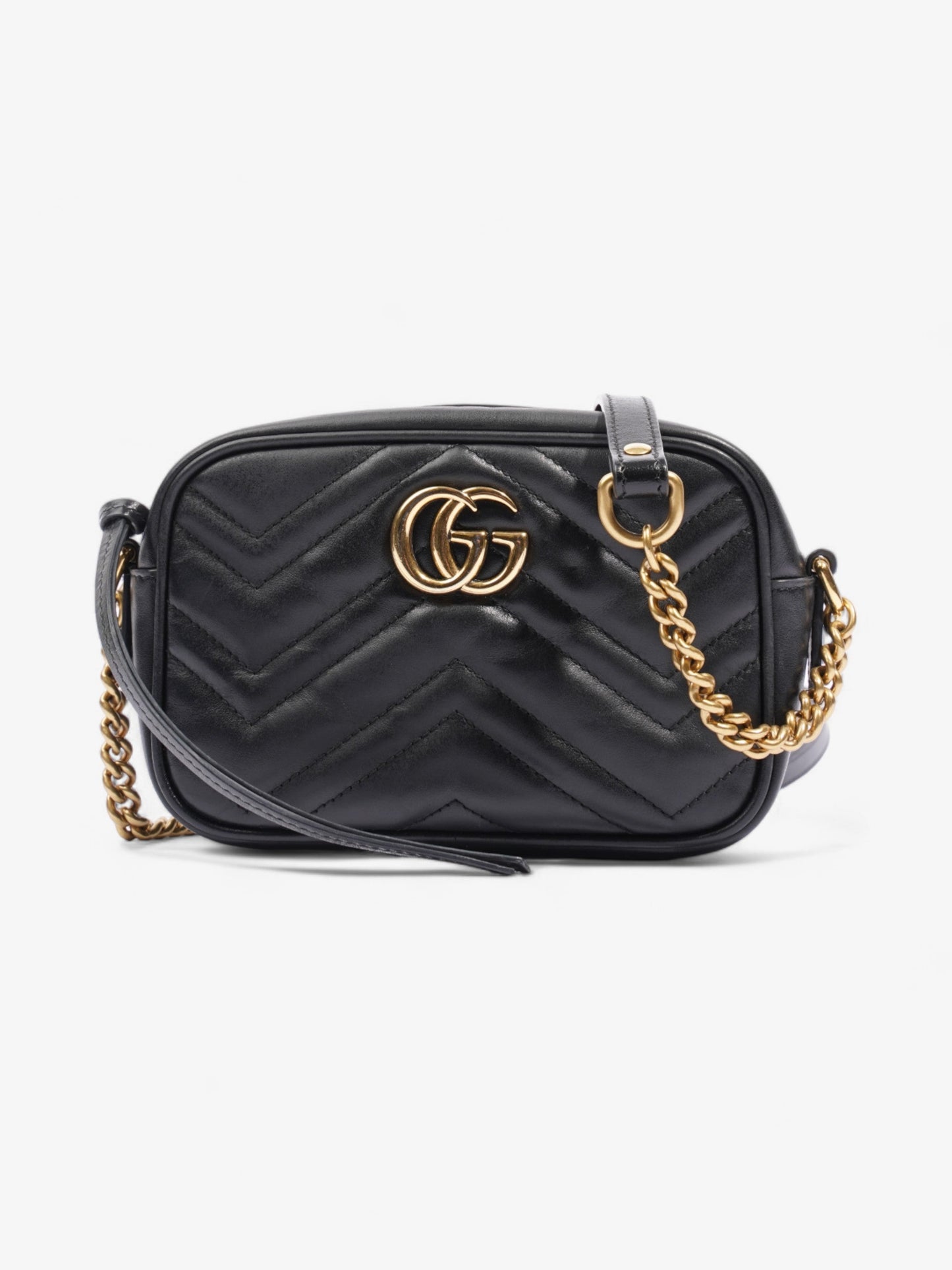 Gucci GG Marmont Black Matelasse Leather Mini