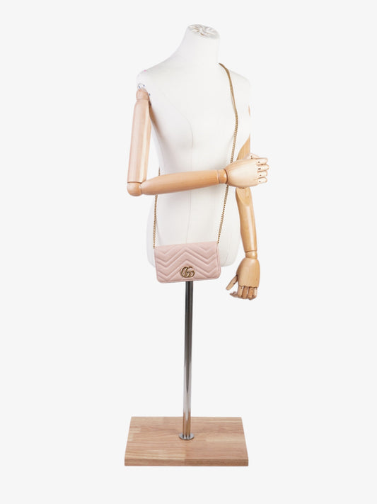 Gucci GG Marmont Pink Calfskin Leather Mini