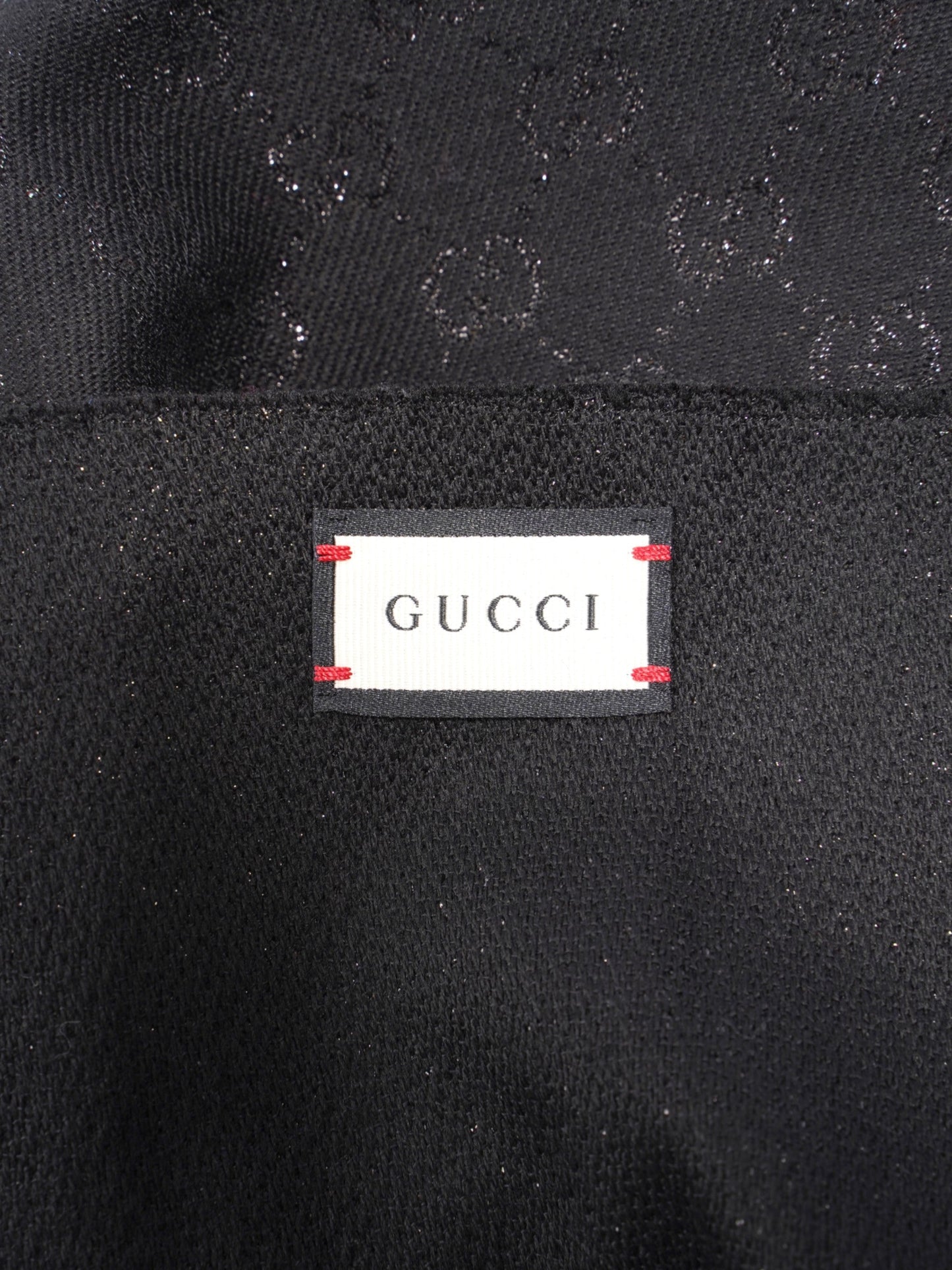 Gucci GG Scarf Black Wool