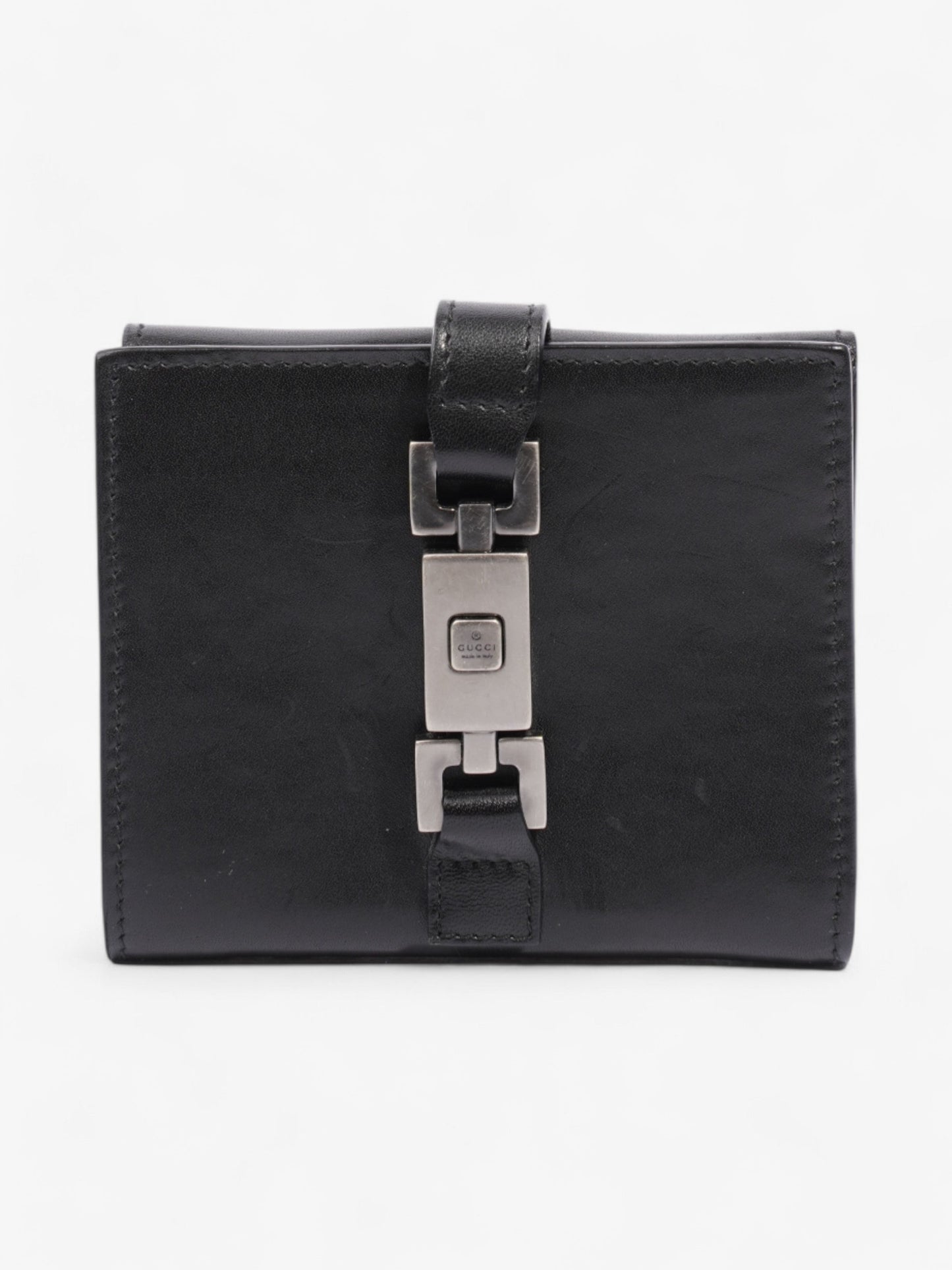 Gucci Jackie 2 Fold Wallet Black Leather