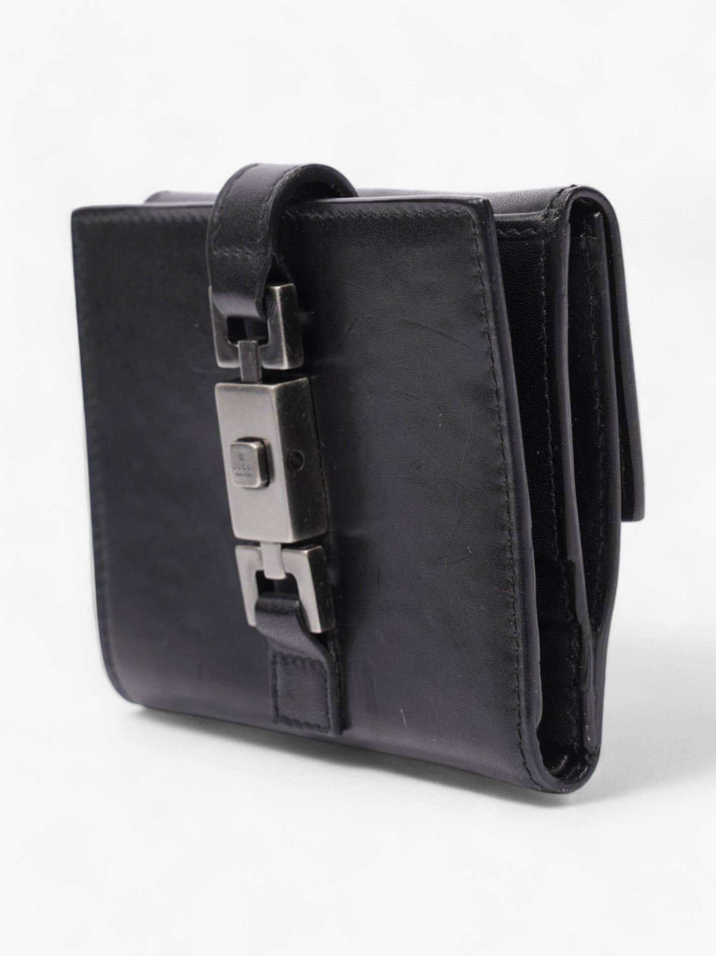 Gucci Jackie 2 Fold Wallet Black Leather