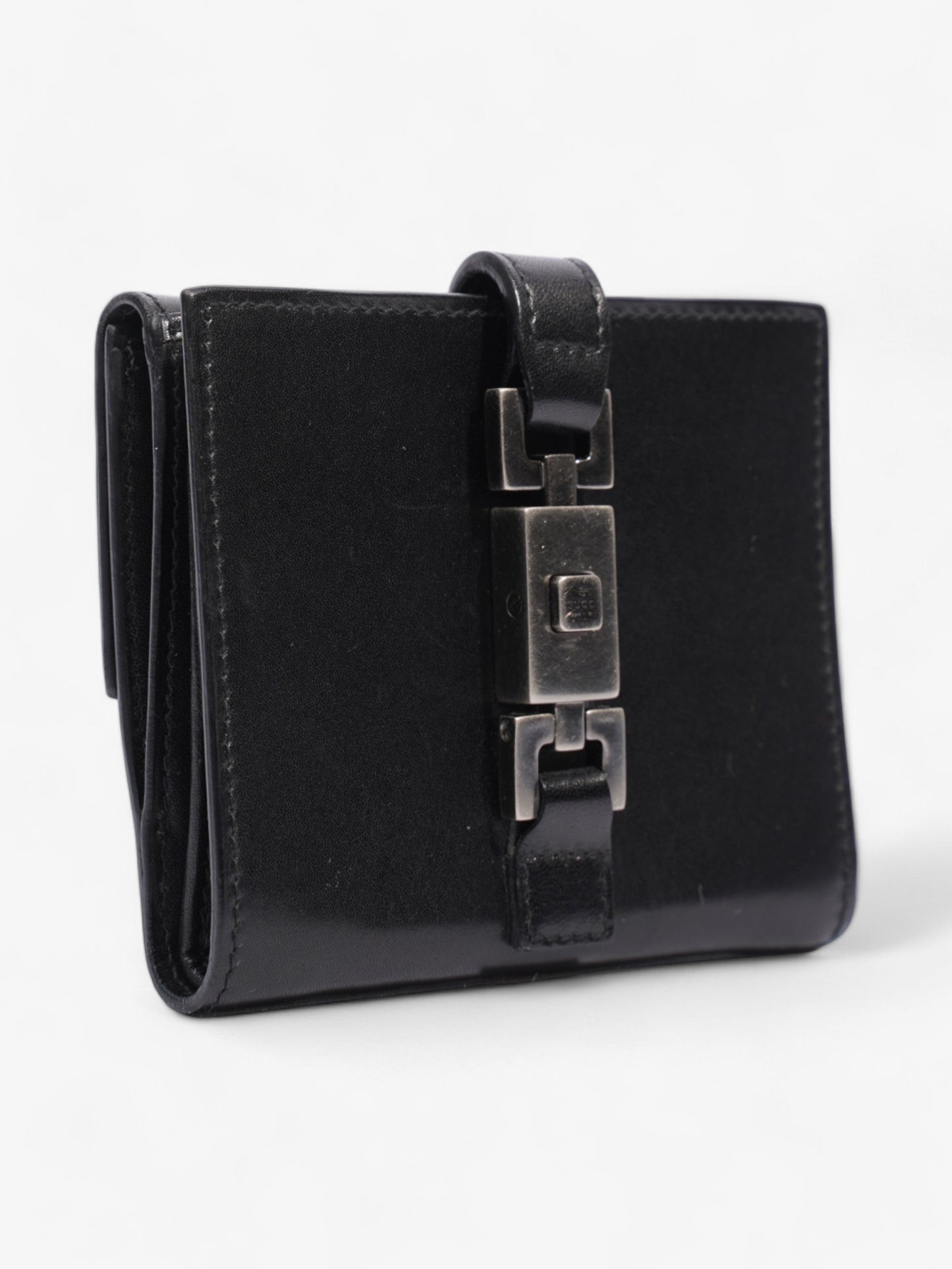 Gucci Jackie 2 Fold Wallet Black Leather