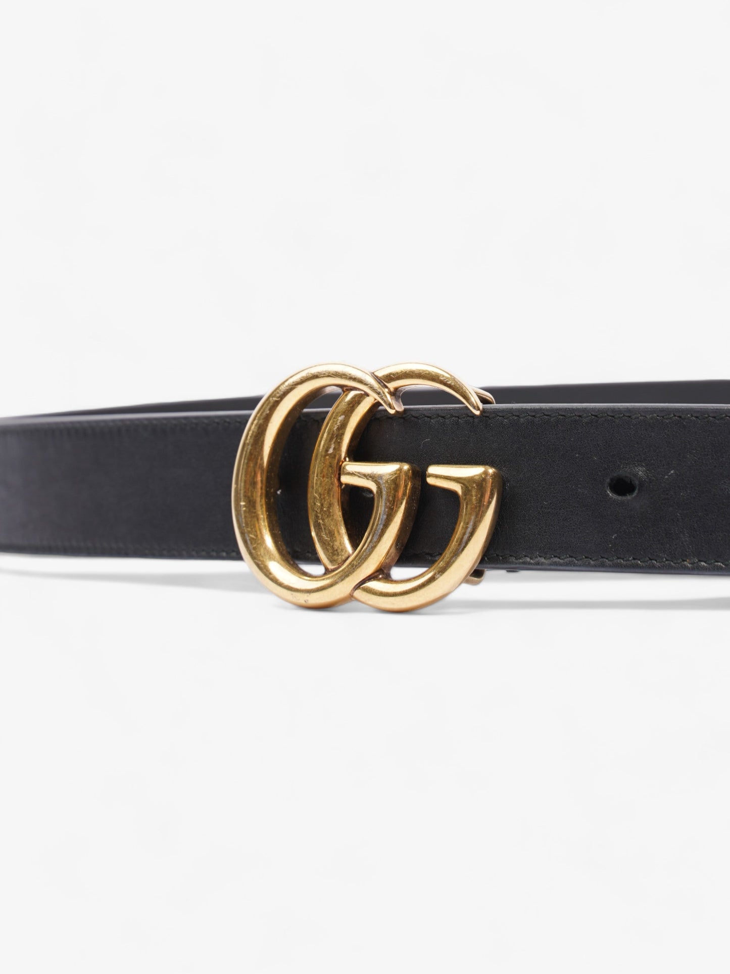 Gucci Double G Belt Black Leather 90cm 36"