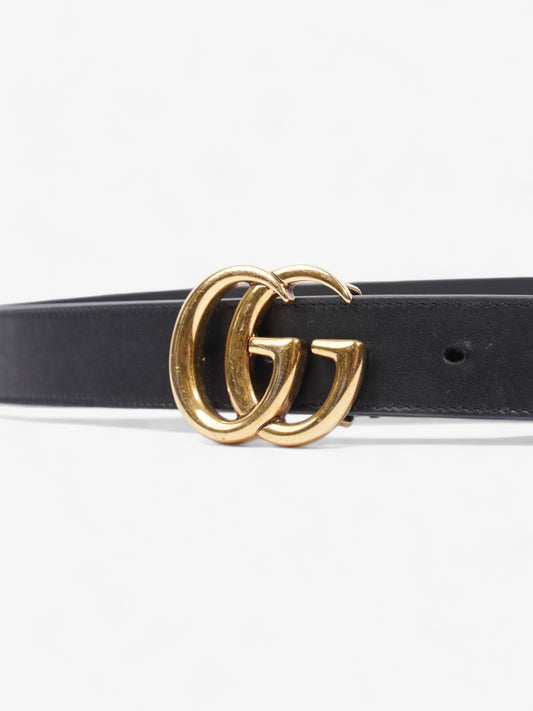 Gucci Double G Belt Black Leather 90cm 36"
