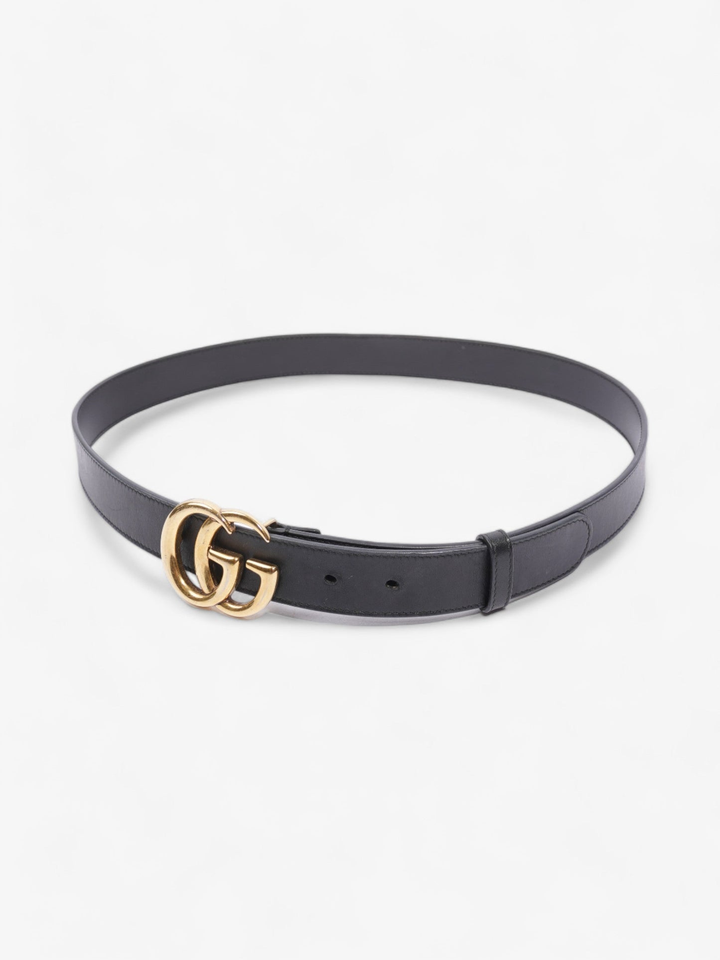 Gucci Double G Belt Black Leather 90cm 36"