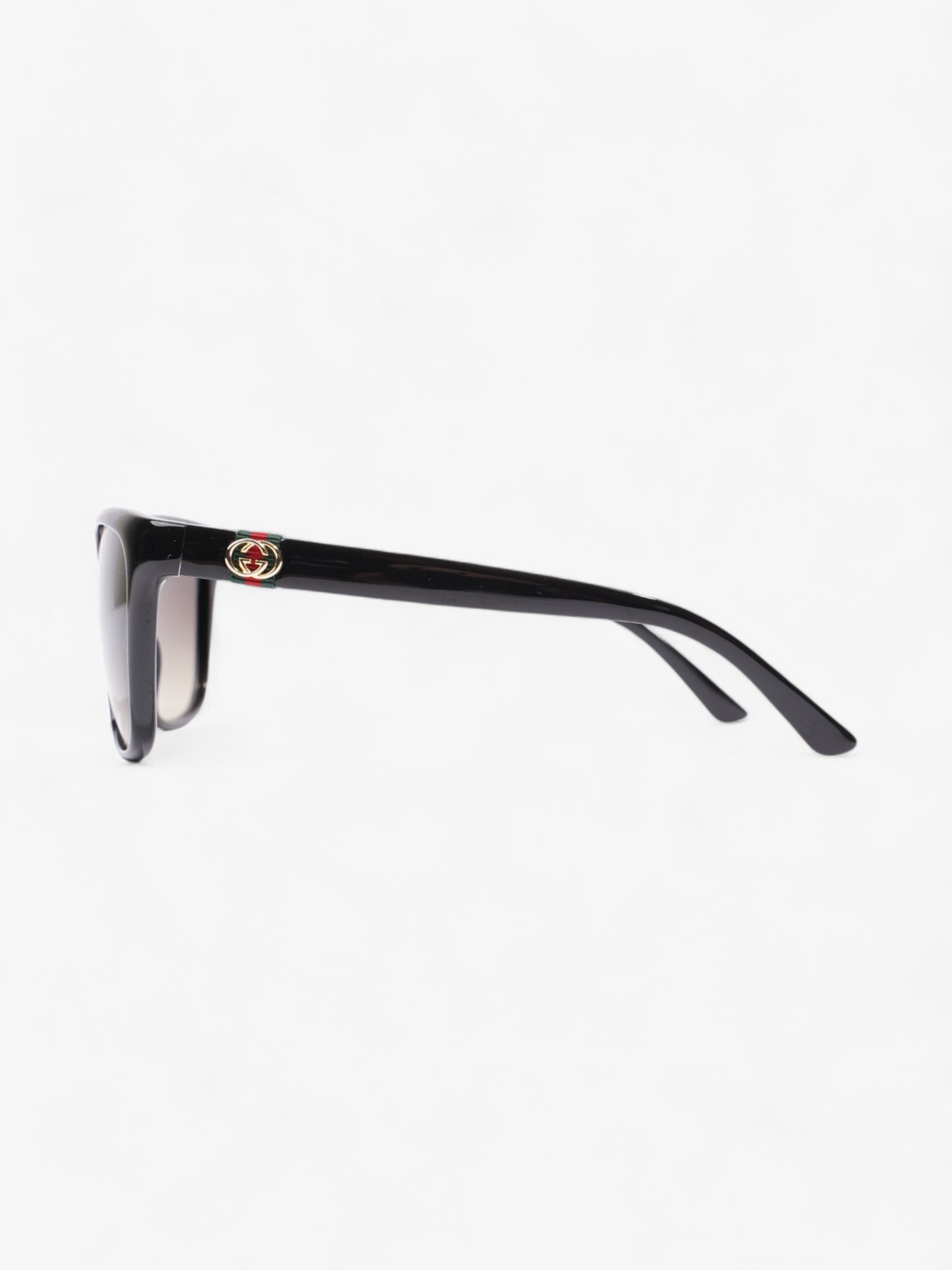 Gucci GG Web Sunglasses Black / Red / Green Acetate 135mm