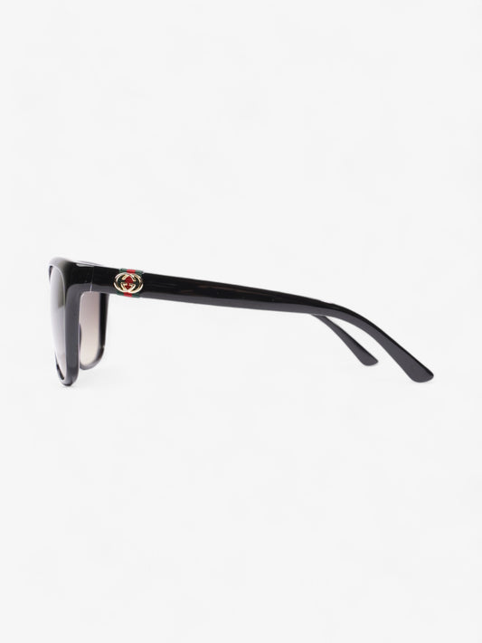 Gucci GG Web Sunglasses Black / Red / Green Acetate 135mm