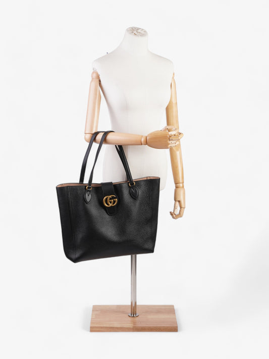 Gucci Double G Tote Black Leather