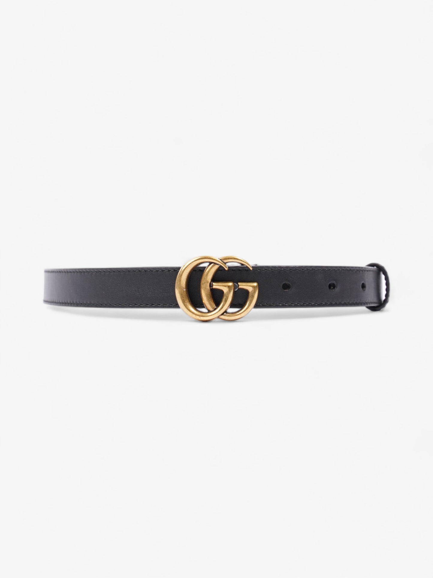 Gucci GG Marmont Thin Belt Black Leather 65cm / 26"