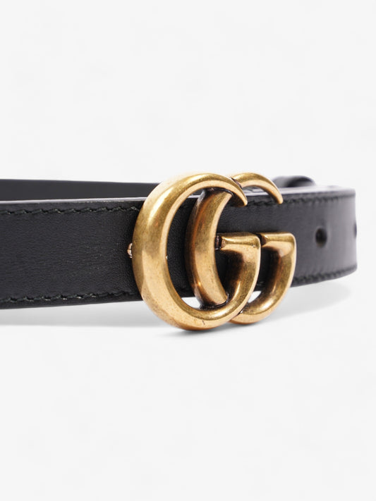 Gucci GG Marmont Thin Belt Black Leather 65cm / 26"